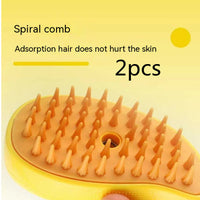HKM-395091 3-in-1 Electric Cat and Dog Grooming Brush with Steam and Spray for Massage and Hair Removal