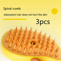 HKM-395091 3-in-1 Electric Cat and Dog Grooming Brush with Steam and Spray for Massage and Hair Removal