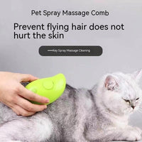 HKM-395091 3-in-1 Electric Cat and Dog Grooming Brush with Steam and Spray for Massage and Hair Removal