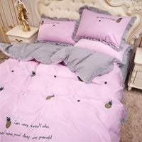 HKM-395091 Princess Wind Embroidered Bed Sheet and Cover Set - Multiple Sizes Available