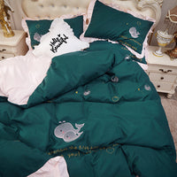 HKM-395091 Princess Wind Embroidered Bed Sheet and Cover Set - Multiple Sizes Available