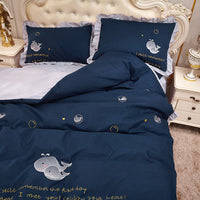 HKM-395091 Princess Wind Embroidered Bed Sheet and Cover Set - Multiple Sizes Available