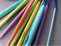 HKM-395155 ABS Plastic Knitting Needles Set with 12 Bags - Crochet Length 120CM, Lightweight and Durable