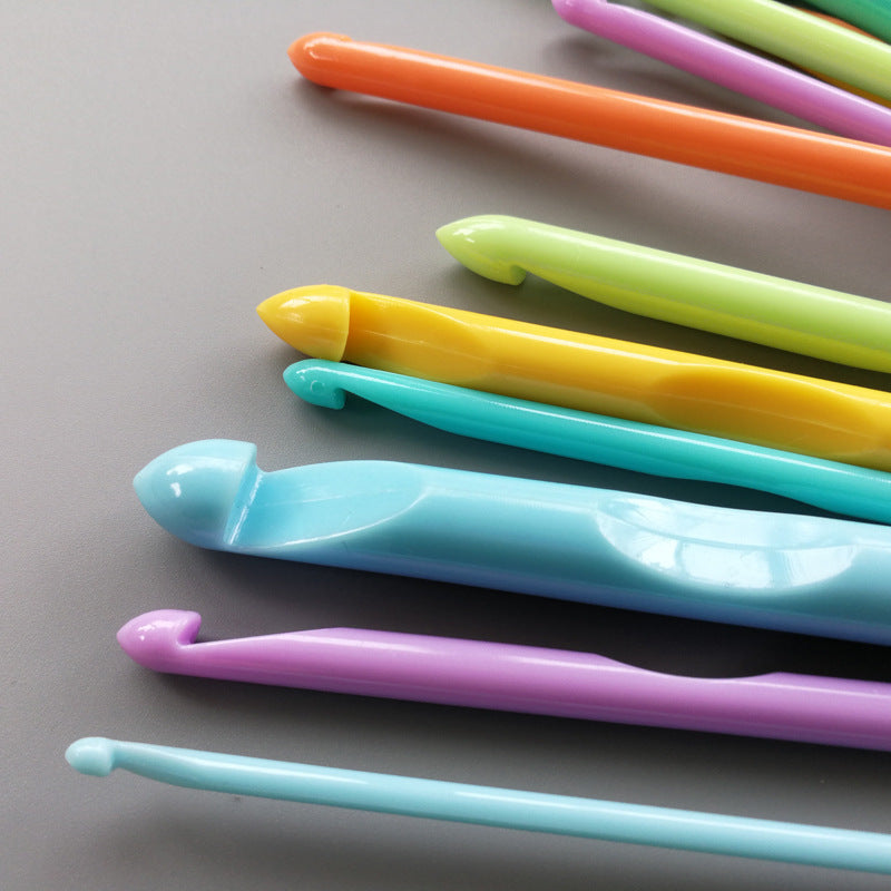 HKM-395155 ABS Plastic Knitting Needles Set with 12 Bags - Crochet Length 120CM, Lightweight and Durable