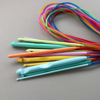 HKM-395155 ABS Plastic Knitting Needles Set with 12 Bags - Crochet Length 120CM, Lightweight and Durable