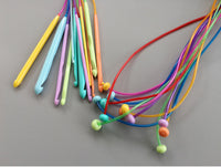HKM-395155 ABS Plastic Knitting Needles Set with 12 Bags - Crochet Length 120CM, Lightweight and Durable