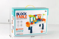 HKM-395155 Interactive 208-Piece DIY Building Blocks Table with Storage for Kids - Educational and Fun Learning Toy