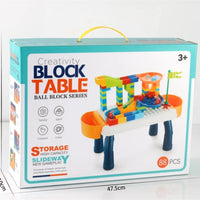 HKM-395155 Interactive 208-Piece DIY Building Blocks Table with Storage for Kids - Educational and Fun Learning Toy