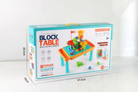 HKM-395155 Interactive 208-Piece DIY Building Blocks Table with Storage for Kids - Educational and Fun Learning Toy