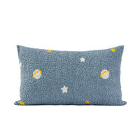 HKM-395219 Blue Planet Modern Embroidered Pillow for Living Room - Available in 45x45cm and 30x50cm