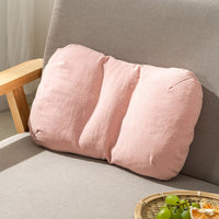 HKM-395283 Children's Mini Lumbar Support Pillow - Solid Color All Cotton Latex - Beige, Pink, Blue, Brown, Gray