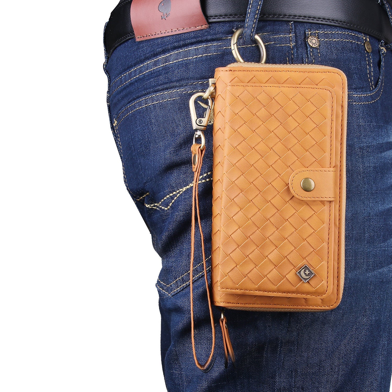HKM-395411 Wrist Strap Wallet Style Mobile Phone Holster for iPhone Models