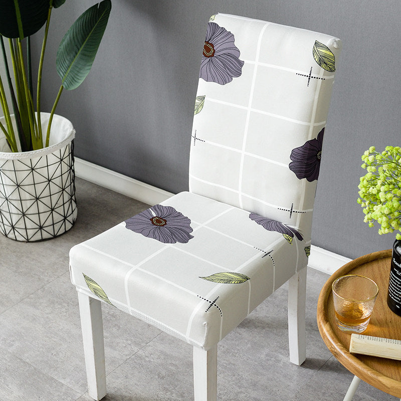 HKM-395539 Elastic Universal Dining Chair Cover - Fits Back Height 38-58cm, Seat Dimensions 38-50cm