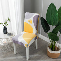 HKM-395539 Elastic Universal Dining Chair Cover - Fits Back Height 38-58cm, Seat Dimensions 38-50cm