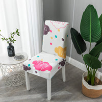 HKM-395539 Elastic Universal Dining Chair Cover - Fits Back Height 38-58cm, Seat Dimensions 38-50cm