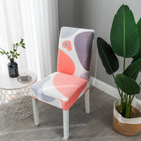 HKM-395539 Elastic Universal Dining Chair Cover - Fits Back Height 38-58cm, Seat Dimensions 38-50cm