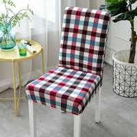 HKM-395539 Elastic Universal Dining Chair Cover - Fits Back Height 38-58cm, Seat Dimensions 38-50cm
