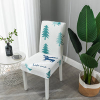 HKM-395539 Elastic Universal Dining Chair Cover - Fits Back Height 38-58cm, Seat Dimensions 38-50cm