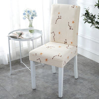 HKM-395539 Elastic Universal Dining Chair Cover - Fits Back Height 38-58cm, Seat Dimensions 38-50cm