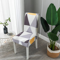 HKM-395539 Elastic Universal Dining Chair Cover - Fits Back Height 38-58cm, Seat Dimensions 38-50cm