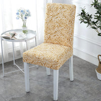 HKM-395539 Elastic Universal Dining Chair Cover - Fits Back Height 38-58cm, Seat Dimensions 38-50cm