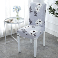 HKM-395539 Elastic Universal Dining Chair Cover - Fits Back Height 38-58cm, Seat Dimensions 38-50cm