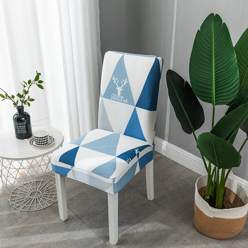 HKM-395539 Elastic Universal Dining Chair Cover - Fits Back Height 38-58cm, Seat Dimensions 38-50cm