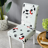 HKM-395539 Elastic Universal Dining Chair Cover - Fits Back Height 38-58cm, Seat Dimensions 38-50cm