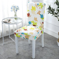 HKM-395539 Elastic Universal Dining Chair Cover - Fits Back Height 38-58cm, Seat Dimensions 38-50cm