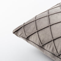 HKM-395603 Diamond Plaid Velvet Pillowcase - Plush 45X45cm Cushion Cover for Living Room, Bedroom, and More