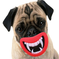 HKM-395603 Red Lip Vinyl Dress-Up Toy for Dogs - Orange, 6cm x 8.5cm