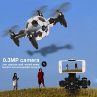HKM-395731 Football-Shaped Remote Control Mini Drone with HD Video Camera, Portable Quadcopter for Indoor and Outdoor Use