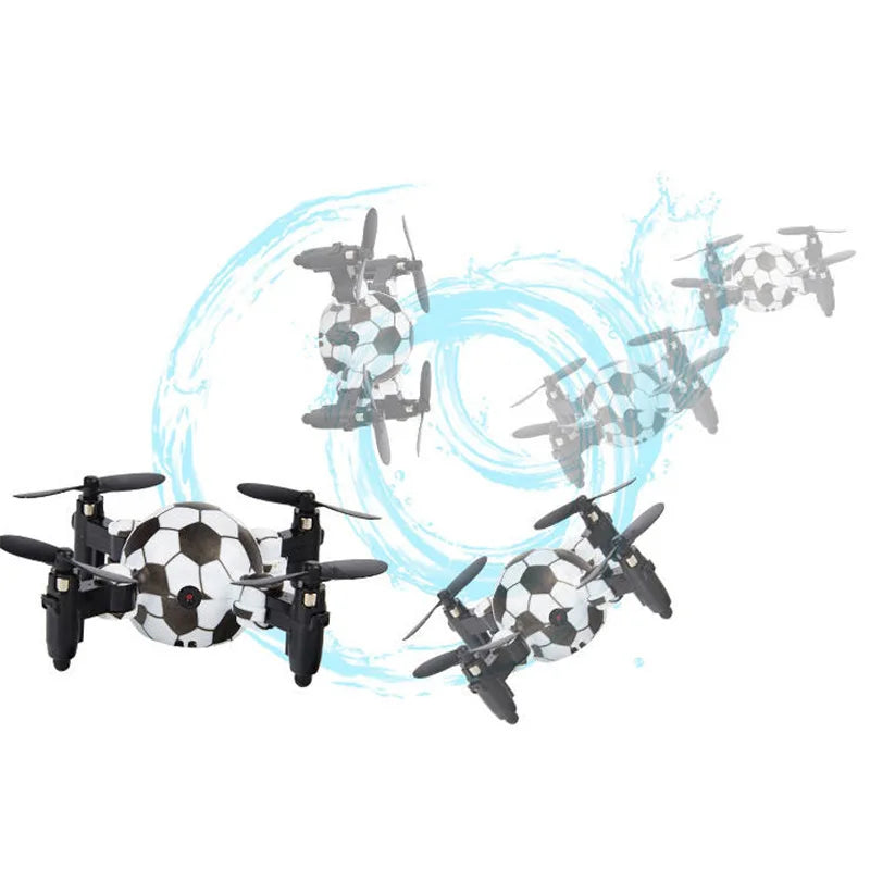 HKM-395731 Football-Shaped Remote Control Mini Drone with HD Video Camera, Portable Quadcopter for Indoor and Outdoor Use