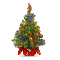 HKM-395923 60cm Mini Artificial Christmas Tree Decoration in Gold and Red for Home or Office Use