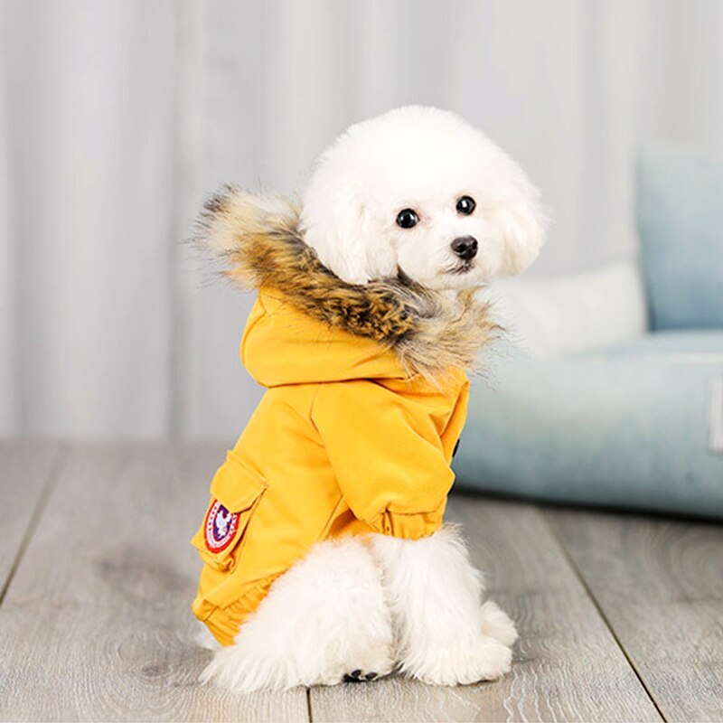 HKM-395987 Cotton and Polyester Pet Dog Clothes with Warm Wool Hat