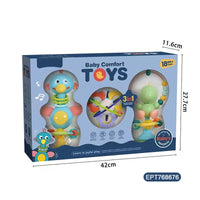 HKM-396115 Soft Musical Rattle Teether Ball Set for Toddlers - Ages 0 to 4 Years, Safe Plastic Design