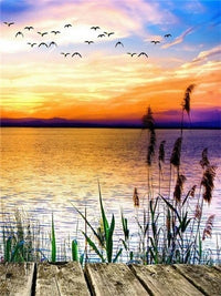 HKM-396243 Frameless Digital Oil Painting on Linen – Modern Simplicity Home Decor