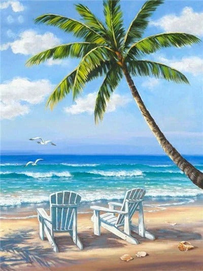 HKM-396243 Frameless Digital Oil Painting on Linen – Modern Simplicity Home Decor