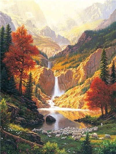HKM-396243 Frameless Digital Oil Painting on Linen – Modern Simplicity Home Decor
