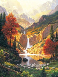 HKM-396243 Frameless Digital Oil Painting on Linen – Modern Simplicity Home Decor