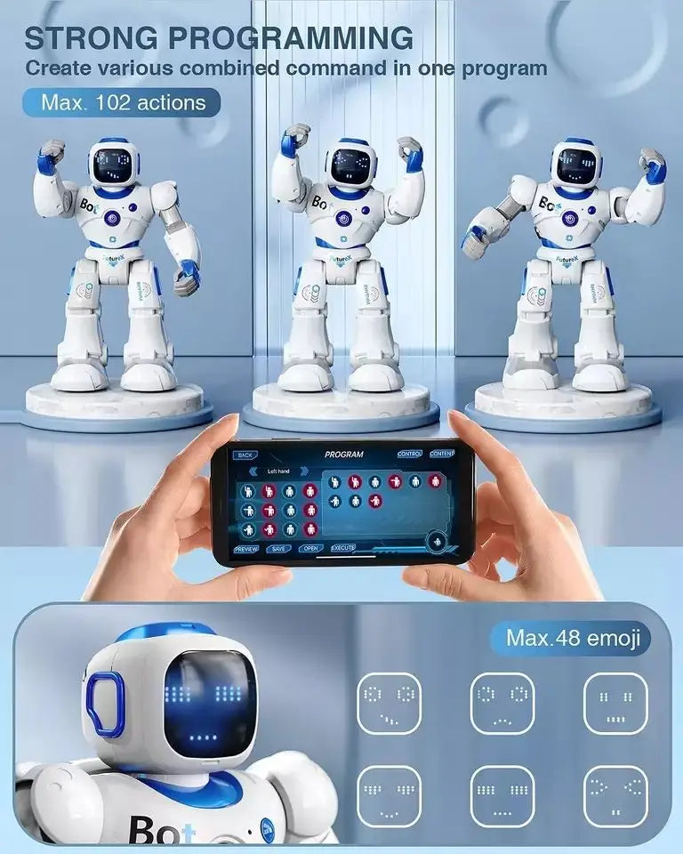 HKM-396307 Interactive Programmable Remote Control Robot Smart Educational Toy for Kids Ages 2 and Up