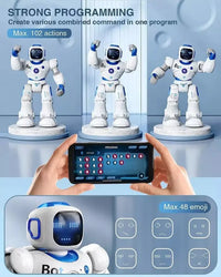 HKM-396307 Interactive Programmable Remote Control Robot Smart Educational Toy for Kids Ages 2 and Up