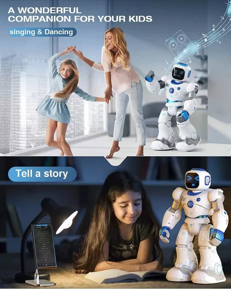 HKM-396307 Interactive Programmable Remote Control Robot Smart Educational Toy for Kids Ages 2 and Up