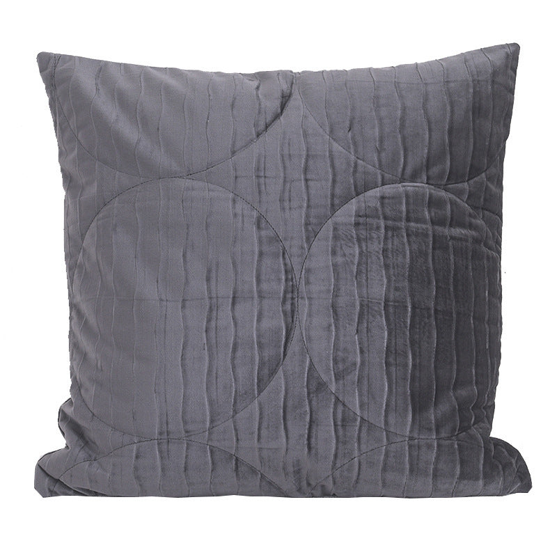 HKM-396307 Modern Italian Velvet Flannel Pillowcase - Large 50x90cm Decorative Cushion Cover in Red, Green, or Gray