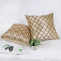 HKM-396435 Neoclassical Stripe Cushion Cover in Artificial Silk with PP Cotton Filling