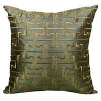 HKM-396435 Neoclassical Stripe Cushion Cover in Artificial Silk with PP Cotton Filling