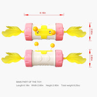 HKM-396499 Interactive Cat Feather Teaser Pole with Tumbler Base for Chasing and Puzzle Play