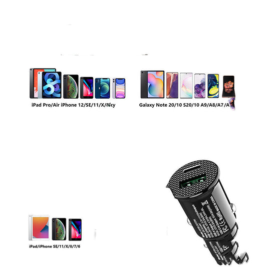 HKM-396499 Mini 30W Super Fast USB Car Charger with LED Indicator