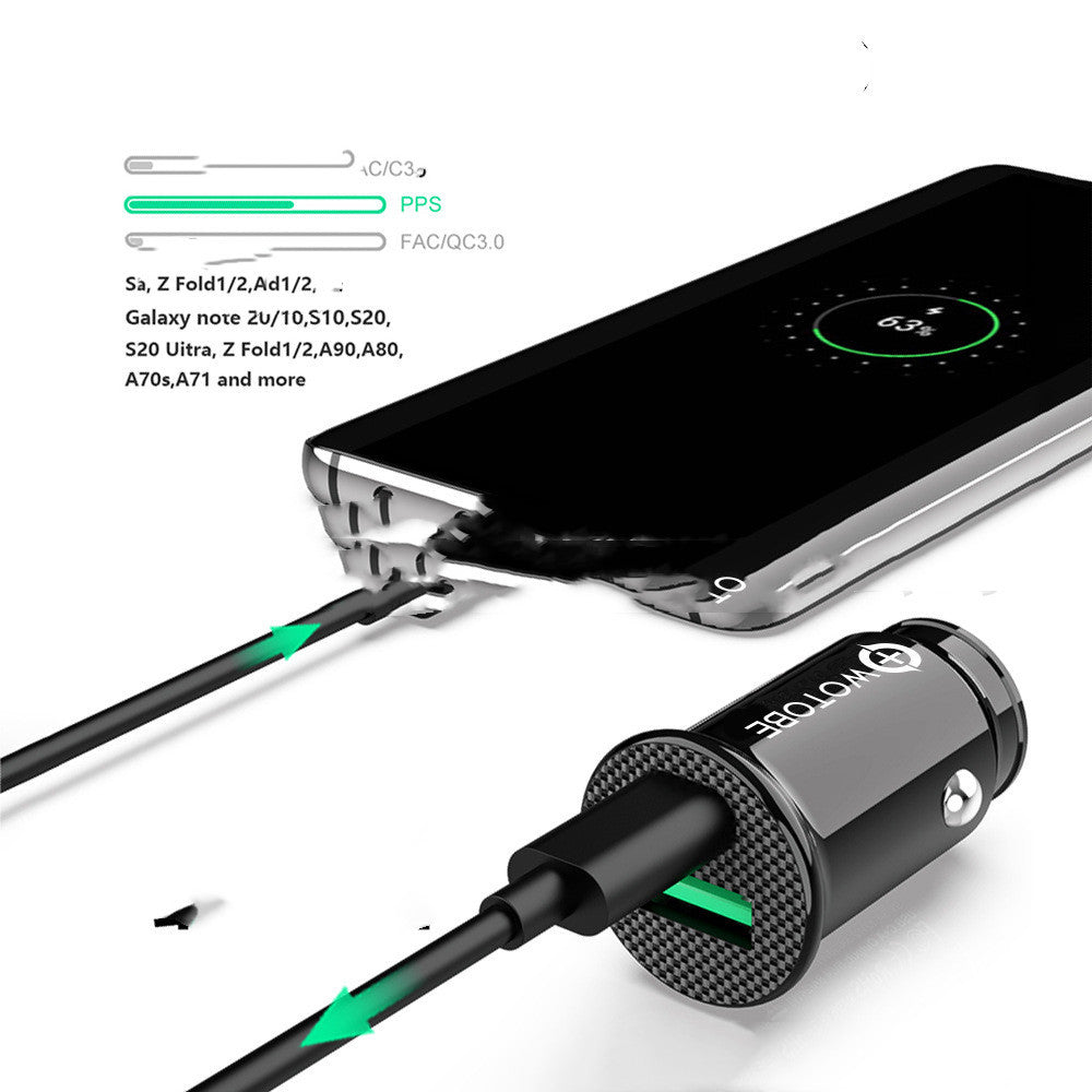 HKM-396499 Mini 30W Super Fast USB Car Charger with LED Indicator