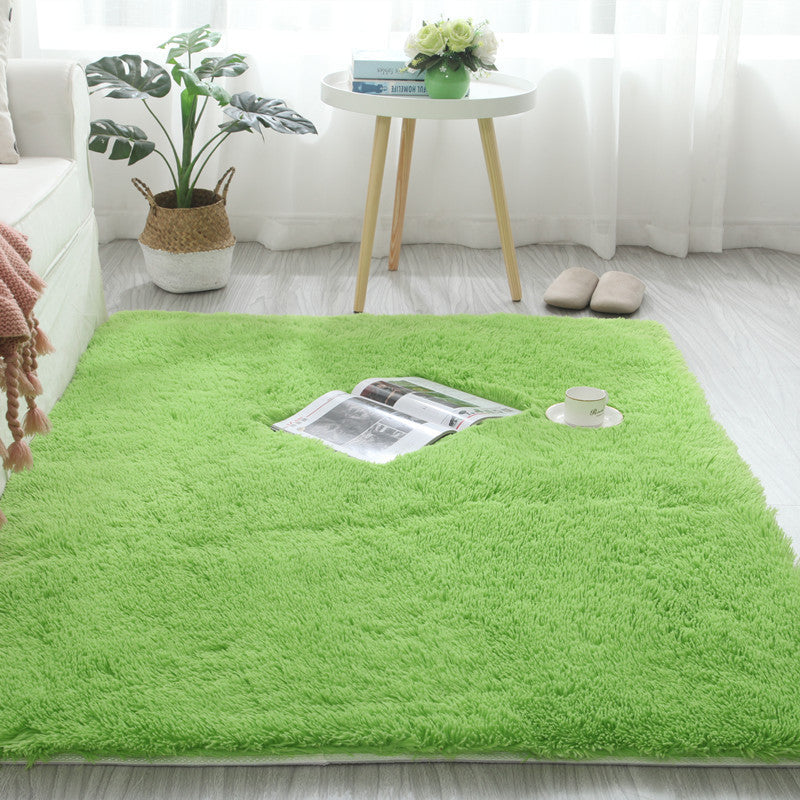 HKM-396691 Plush Polyester Fiber Carpet for Bedroom and Living Room - Various Sizes Available